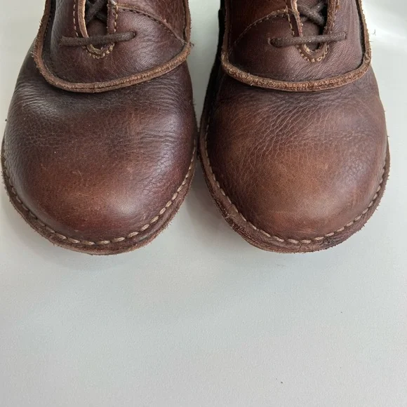 EL NATURALISTA Women's Brown Laceup Leather Ankle Boots SIZE 8 UK 38 RANA THARU - Picture 7 of 13